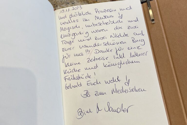 Gästebuch Turmzimmer 3