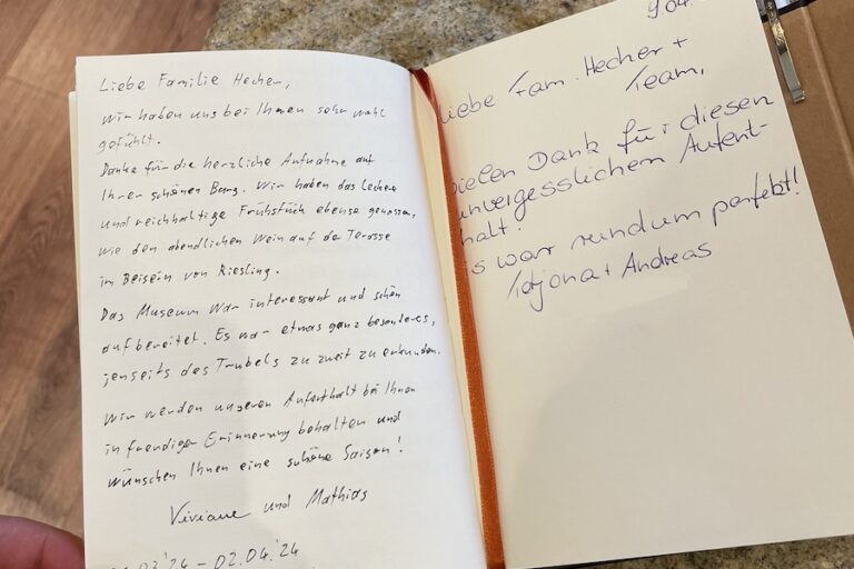 Gästebuch Turmzimmer